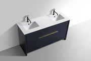 Kube Bath AD660DBLUE Dolce 60" Blue Free Standing Double Sink Bathroom Vanity with Quartz Top - view 2