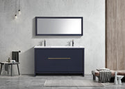 Kube Bath AD660DBLUE Dolce 60" Blue Free Standing Double Sink Bathroom Vanity with Quartz Top - view 4