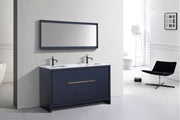 Kube Bath AD660DBLUE Dolce 60" Blue Free Standing Double Sink Bathroom Vanity with Quartz Top - view 5