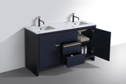 Kube Bath AD660DBLUE Dolce 60" Blue Free Standing Double Sink Bathroom Vanity with Quartz Top - view 3