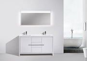 Kube Bath AD660DGW Dolce 60" High Gloss White Free Standing Double Sink Bathroom Vanity with Quartz Top - view 2