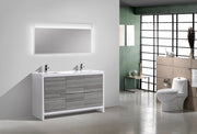 Kube Bath AD660DHG Dolce 60" Ash Gray Free Standing Double Sink Bathroom Vanity with Quartz Top - view 2