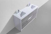 Kube Bath AD660DHG Dolce 60" Ash Gray Free Standing Double Sink Bathroom Vanity with Quartz Top - view 3