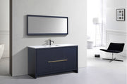 Kube Bath AD660SBLUE Dolce 60" Blue Free Standing Single Sink Bathroom Vanity with Quartz Top - view 3