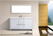 Kube Bath AD660SGW Dolce 60" High Gloss White Free Standing Single Sink Bathroom Vanity with Quartz Top - view 2