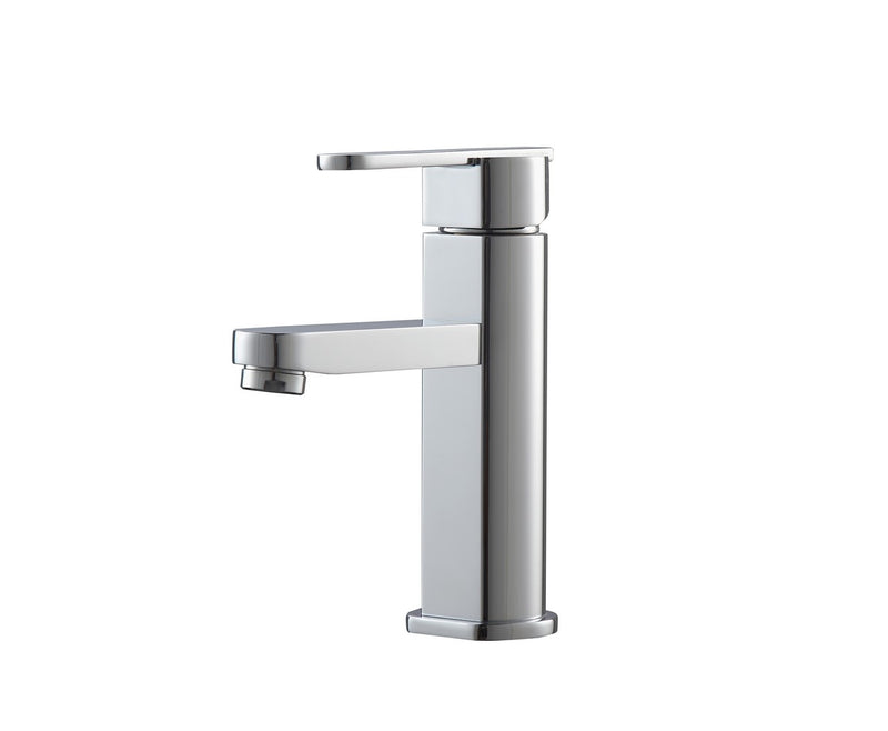 Kube Bath AFB033 Aqua Roundo Single Lever Single Hole Bathroom Sink Faucet, Polished Chrome