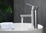 Kube Bath AFB033 Aqua Roundo Single Lever Single Hole Bathroom Sink Faucet, Polished Chrome - view 2
