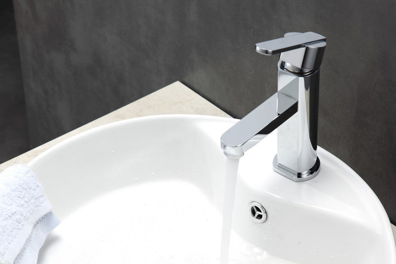 Kube Bath AFB033 Aqua Roundo Single Lever Single Hole Bathroom Sink Faucet, Polished Chrome - view 3