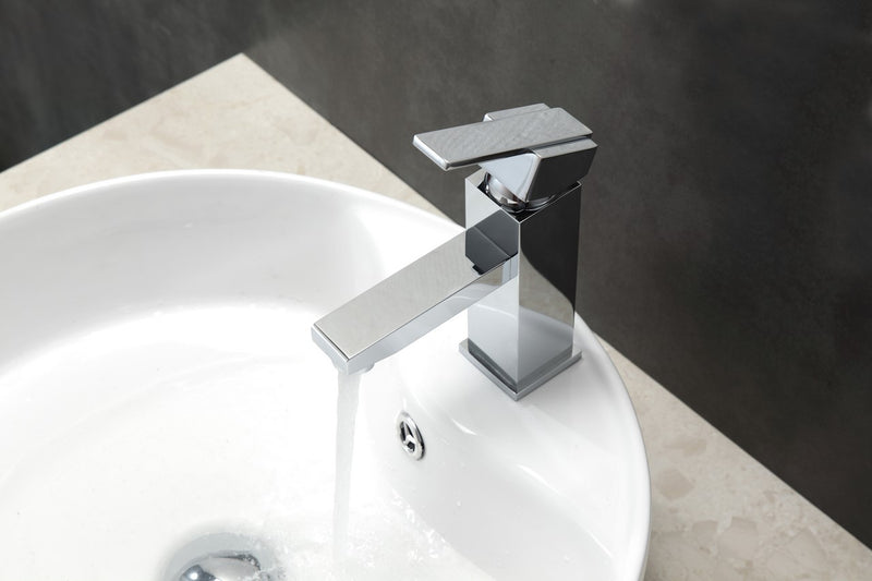 Kube Bath AFB041 Aqua Piazza Single Lever Single Hole Bathroom Sink Faucet, Polished Chrome - view 3