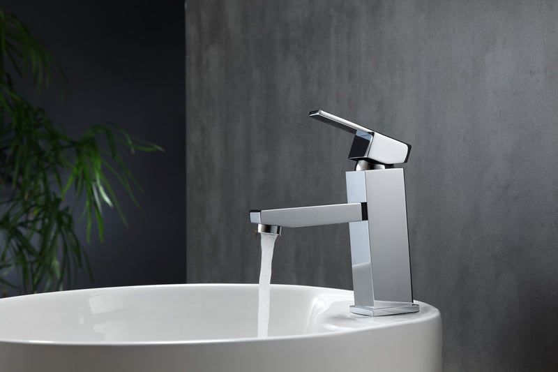 Kube Bath AFB041 Aqua Piazza Single Lever Single Hole Bathroom Sink Faucet, Polished Chrome - view 5