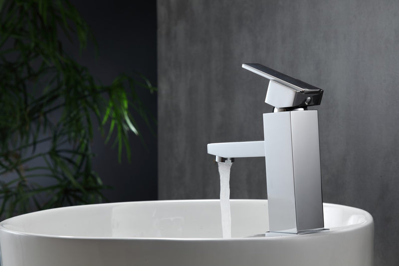 Kube Bath AFB041 Aqua Piazza Single Lever Single Hole Bathroom Sink Faucet, Polished Chrome - view 4