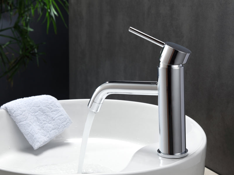 Kube Bath AFB090 Aqua Rondo Single Lever Single Hole Bathroom Sink Faucet, Polished Chrome - view 3
