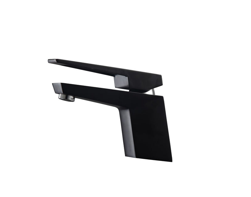Kube Bath AFB13BK Aqua Siza Single Lever Single Hole Bathroom Sink Faucet, Matte Black