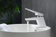 Kube Bath AFB13WH Aqua Siza Single Lever Single Hole Bathroom Sink Faucet, Matte White - view 4
