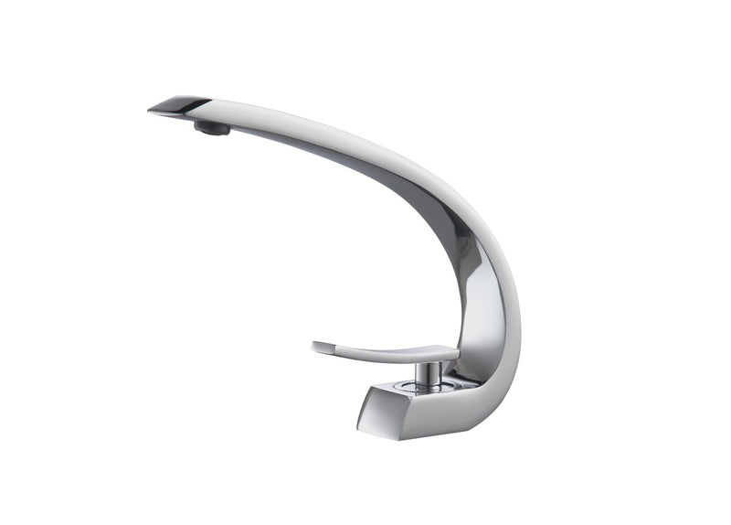 Kube Bath AFB1638CH Aqua Arcco Single Lever Single Hole Bathroom Sink Faucet, Polished Chrome