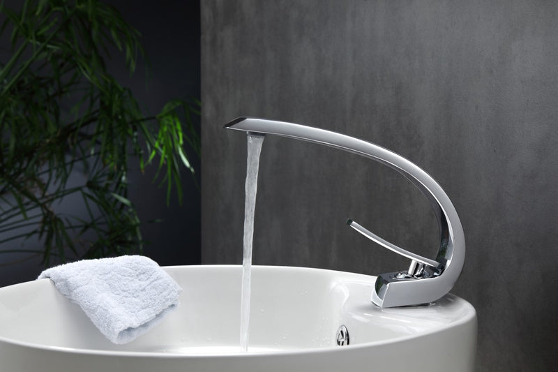 Kube Bath AFB1638CH Aqua Arcco Single Lever Single Hole Bathroom Sink Faucet, Polished Chrome - view 2