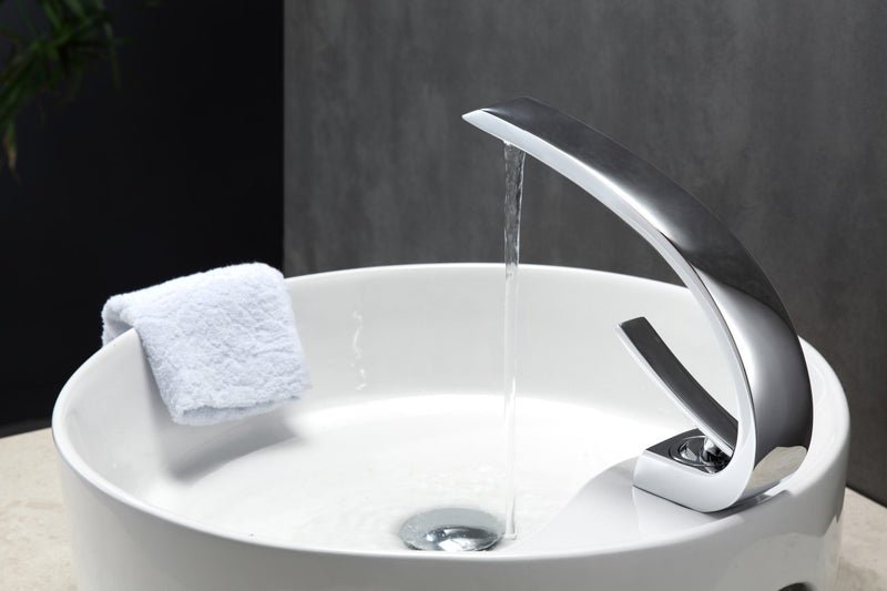 Kube Bath AFB1638CH Aqua Arcco Single Lever Single Hole Bathroom Sink Faucet, Polished Chrome - view 3