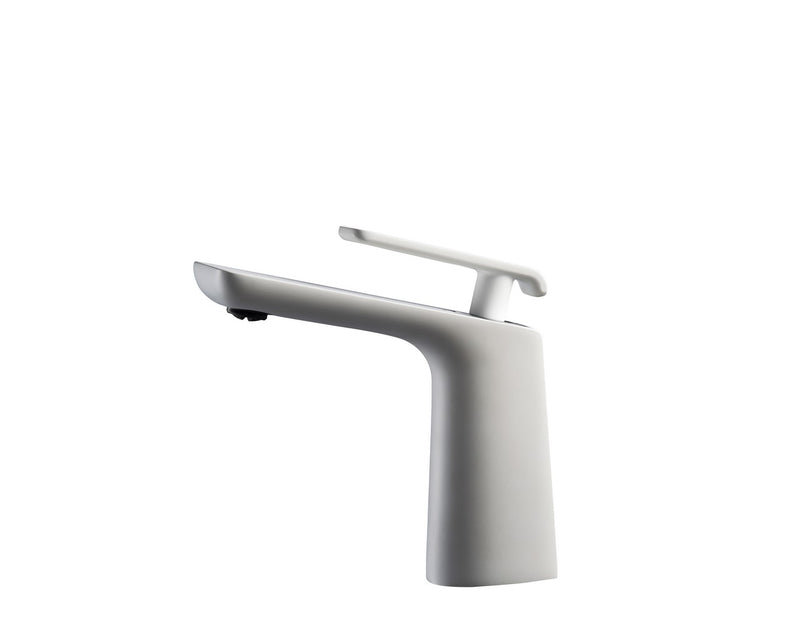 Kube Bath AFB1639WH Aqua Adatto Single Lever Single Hole Faucet, Chrome and White
