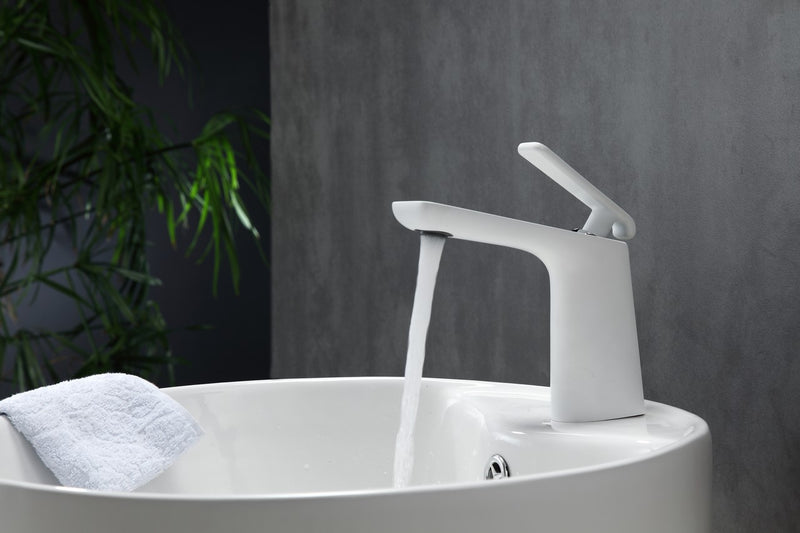 Kube Bath AFB1639WH Aqua Adatto Single Lever Single Hole Faucet, Chrome and White - view 2