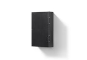 Kube Bath ALT24-BK Bliss 14" Wall Mount Linen Side Cabinet in Black Wood