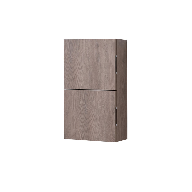 Kube Bath ALT24-BTN Bliss 14" Wall Mount Linen Side Cabinet in Butternut Wood