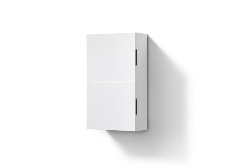 Kube Bath ALT24-GW Bliss 14" Wall Mount Linen Side Cabinet in Gloss White