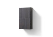 Kube Bath ALT24-HGGO Bliss 14" Wall Mount Linen Side Cabinet in High Gloss Gray Oak