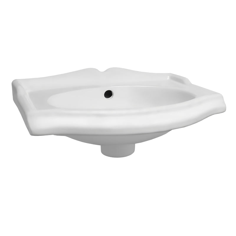 Whitehaus AR035-C Isabella 14-1/2" Rectangular Wall Mount Bathroom Sink - White