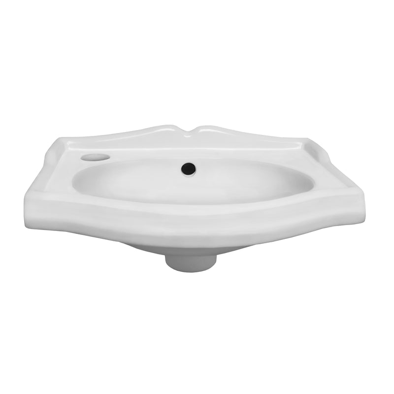 Whitehaus AR035L-C Isabella 14-1/2" Rectangular Wall Mount Bathroom Sink - White
