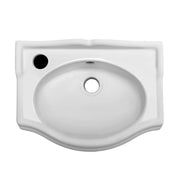 Whitehaus AR035L-C Isabella 14-1/2" Rectangular Wall Mount Bathroom Sink - White