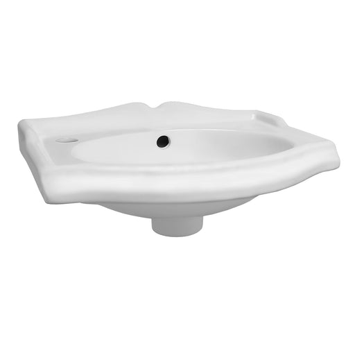 Whitehaus AR035L-C Isabella 14-1/2" Rectangular Wall Mount Bathroom Sink - White