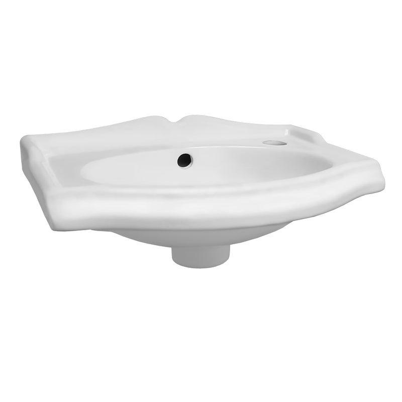 Whitehaus AR035R-C Isabella 14-1/2" Rectangular Wall Mount Bathroom Sink - White