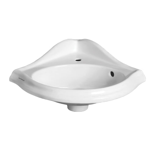 Whitehaus AR036-C Isabella 17-1/4" Oval Wall Mount Bathroom Sink - White