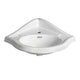 Whitehaus AR884-1H Isabella 29-1/2" Oval Corner Wall Mount Bathroom Sink - White
