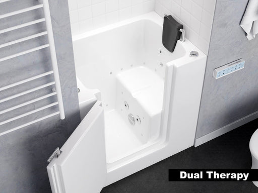 Meditub A3140RWH Walk-In 31 x 40 Right Drain White Whirlpool Jetted Walk-In Bathtub