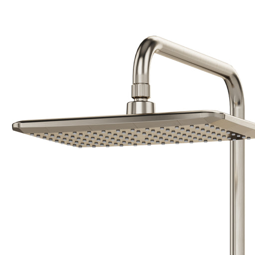 PULSE ShowerSpas 1054-BN-1.8GPM AquaPower 11-in Rain Showerhead Shower System with Pivoting Shower Arm and PULSE AquaPower Spray in Brushed Nickel, 1.8 GPM - view 2