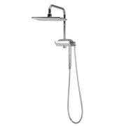 PULSE ShowerSpas 1054-CH-1.8GPM AquaPower 11-in Rain Showerhead Shower System with Pivoting Shower Arm and PULSE AquaPower Spray in Chrome, 1.8 GPM