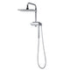 PULSE ShowerSpas 1054-CH-1.8GPM AquaPower 11-in Rain Showerhead Shower System with Pivoting Shower Arm and PULSE AquaPower Spray in Chrome, 1.8 GPM