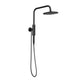 PULSE ShowerSpas 1052-MB-1.8GPM Aquarius 8-in Rain Showerhead Shower System with Pivoting Shower Arm and Magnetic Handshower Holder in Matte Black, 1.8 GPM