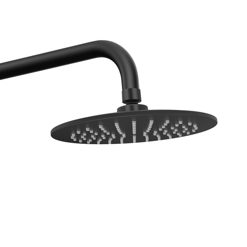 PULSE ShowerSpas 1052-MB-1.8GPM Aquarius 8-in Rain Showerhead Shower System with Pivoting Shower Arm and Magnetic Handshower Holder in Matte Black, 1.8 GPM - view 2