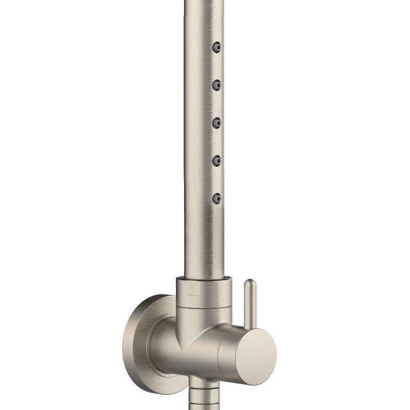 PULSE ShowerSpas 1059-BN-1.8GPM Atlantis 10-in Rain Showerhead Shower System with 5-Body Jets and Handshower in Brushed Nickel, 1.8 GPM - view 4