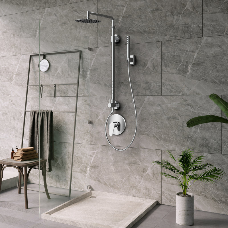 PULSE ShowerSpas 1059-CH-1.8GPM Atlantis 10-in Rain Showerhead Shower System with 5-Body Jets and Handshower in Chrome, 1.8 GPM - view 5