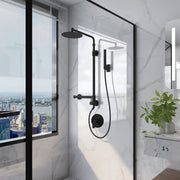 PULSE ShowerSpas 1059-MB-1.8GPM Atlantis 10-in Rain Showerhead Shower System with 5-Body Jets and Handshower in Matte Black, 1.8 GPM - view 5