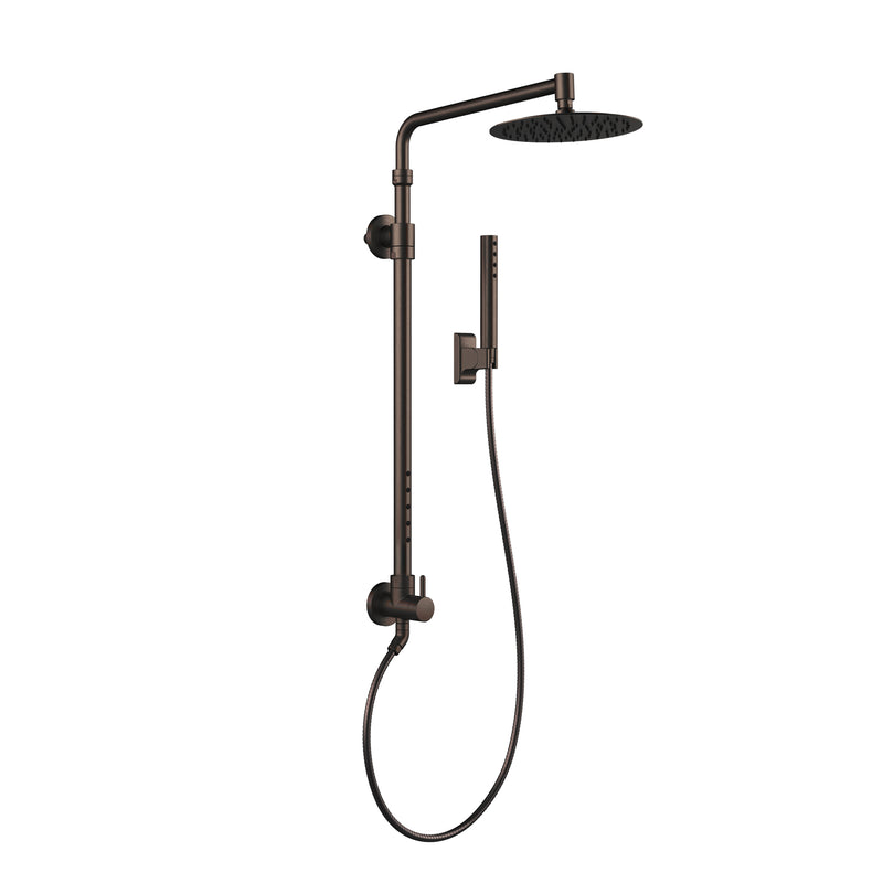 PULSE ShowerSpas 1059-ORB-1.8GPM Atlantis 10-in Rain Showerhead Shower System with 5-Body Jets and Handshower in Oil Rubbed Bronze, 1.8 GPM
