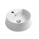 Whitehaus B-SH03 Britannia 16-5/8" Round Above Mount Bathroom Sink - White