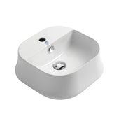 Whitehaus B-SH07 Britannia 16-3/4" Square Above Mount Bathroom Sink - White