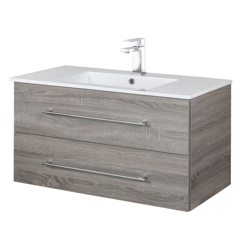 Cutler FV DORATO36 Kato 36" Single Sink Wall Mounted Cultured Marble Top Bathroom Vanity - Dorato