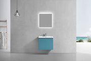 Kube Bath BALLI24-TG Balli 24" Teal Green Wall Mount Single Sink Bathroom Vanity with Reinforced Acrylic Composite Top - view 3