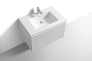 Kube Bath BALLI32-GW Balli 32" Gloss White Wall Mount Single Sink Bathroom Vanity with Reinforced Acrylic Composite Top - view 4