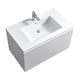 Kube Bath BALLI36-GW Balli 36" Gloss White Wall Mount Single Sink Bathroom Vanity with Reinforced Acrylic Composite Top